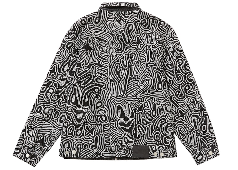 Lookbook Supreme Jaket Denim Hitam Chainstitch