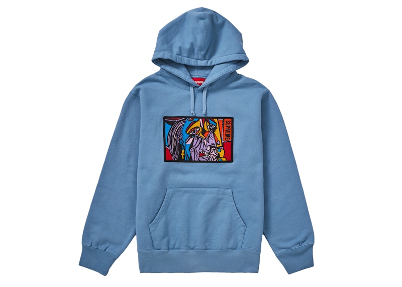 Buy Supreme Sudadera con Capucha Chainstitch Azul Polvoriento