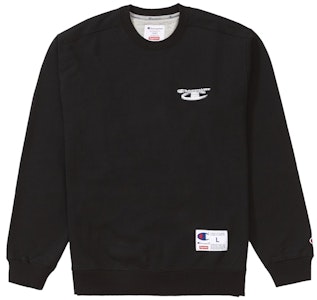 Supreme Champion Sudadera Negra 3D Metálica Crewneck Buy Supreme Champion Sudadera Negra 3D Metálica Crewneck