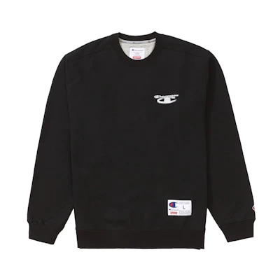 Supreme Champion 3D Metallic Crewneck Black