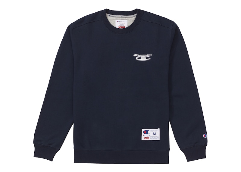 Buy Supreme Champion Sudadera 3D Metálica Azul Marino