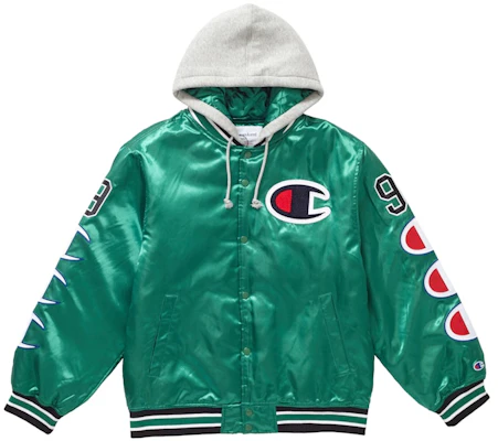 至尊冠军连帽缎面大学夹克凯利绿色 Buy 至尊冠军连帽缎面大学夹克凯利绿色