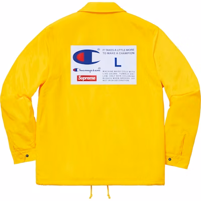 Supreme Champion Label Coaches Jacket Yellow Lookbook Supreme Champion Label Coaches Jacket Yellow