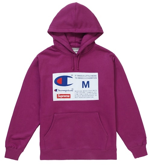 supreme-champion-label-hooded-sweatshirt-bright-purple