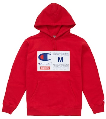 Supreme Champion Label Hoodie Merah Buy Supreme Champion Label Hoodie Merah