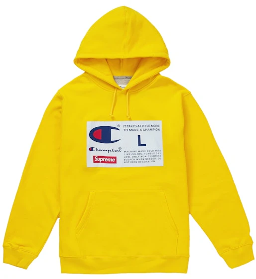 supreme-champion-label-hooded-sweatshirt-yellow
