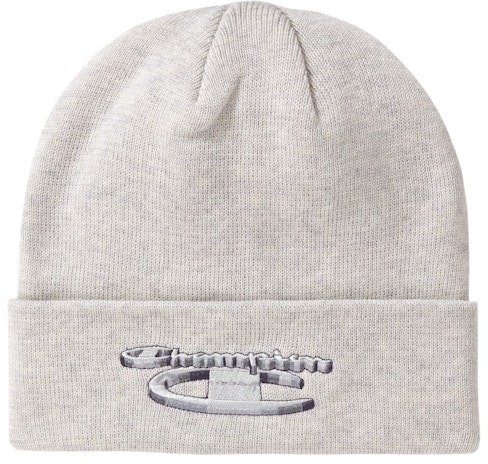 supreme-champion-metallic-beanie-ash-grey