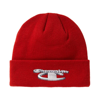 Supreme Champion Metallic Beanie Brick Red