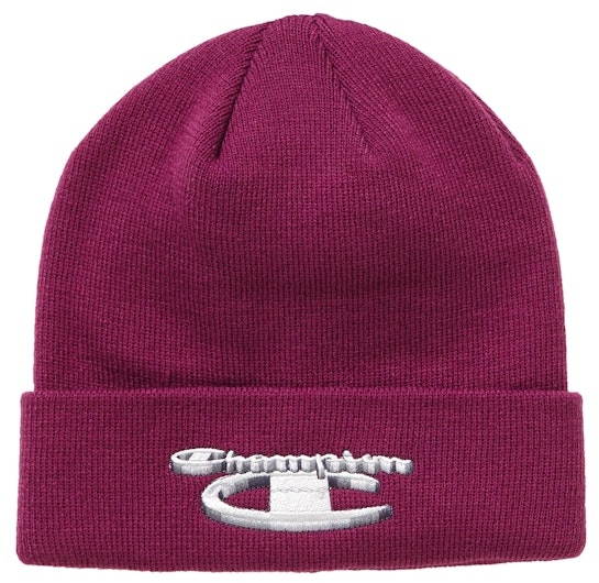 supreme-champion-metallic-beanie-bright-purple