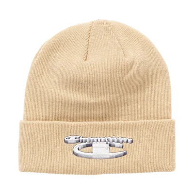 Supreme Champion Metallic Beanie Tan
