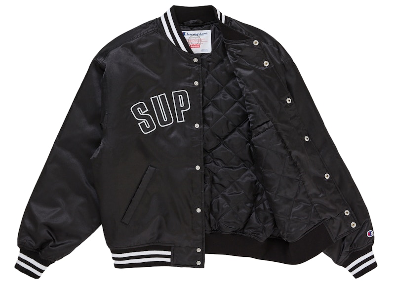 Order Supreme Champion Jaket Satin Varsity Hitam