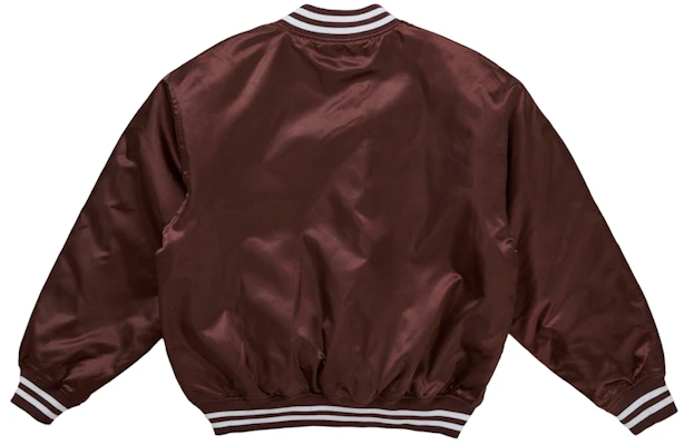 Supreme Champion Satin Varsity Jacket Brown Lookbook Supreme Champion Satin Varsity Jacket Brown