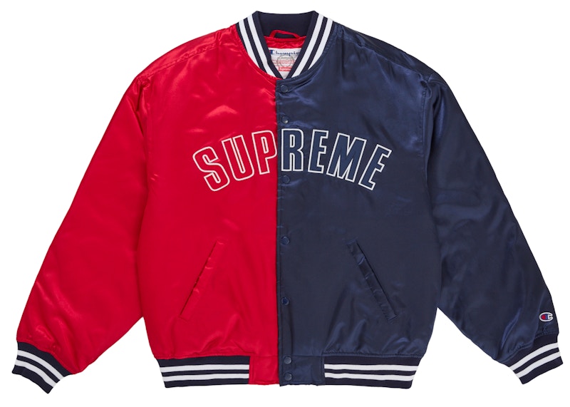 Supreme Champion Satin Varsity Jacket Red