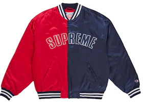 Supreme Champion Satin Varsity Jacket Red Supreme Champion Satin Varsity Jacket Red