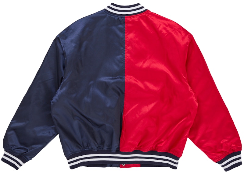 Lookbook Supreme Champion Satin Varsity Jacket Red