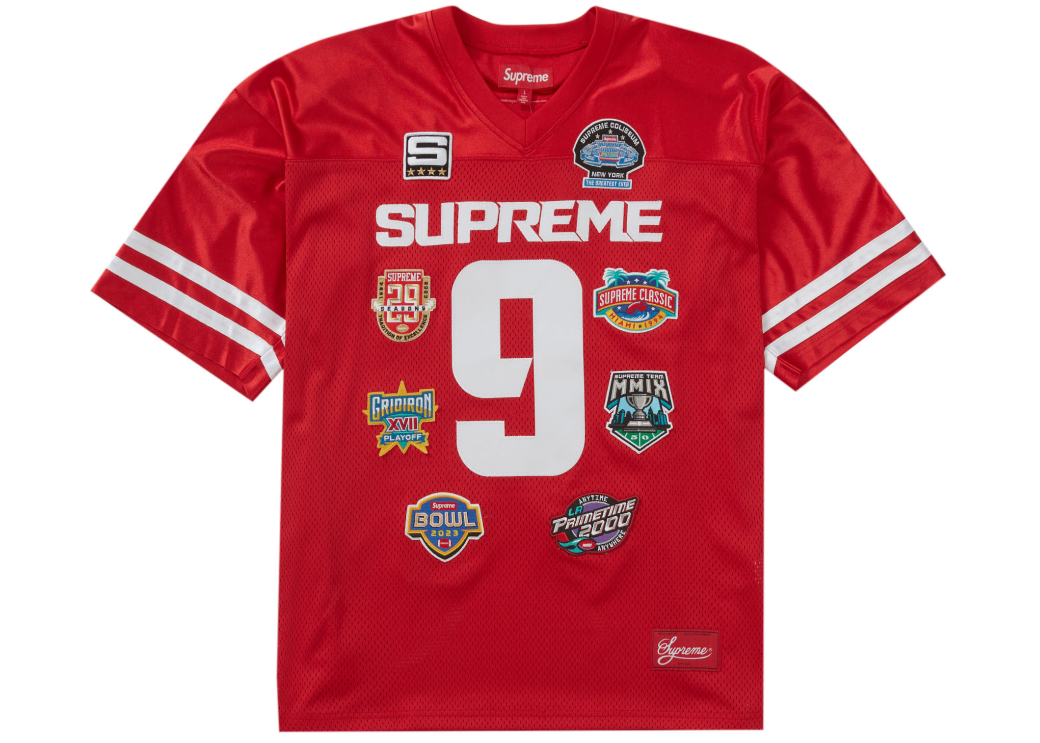 Supreme Championships Embroidered Football Jersey Redを購入 