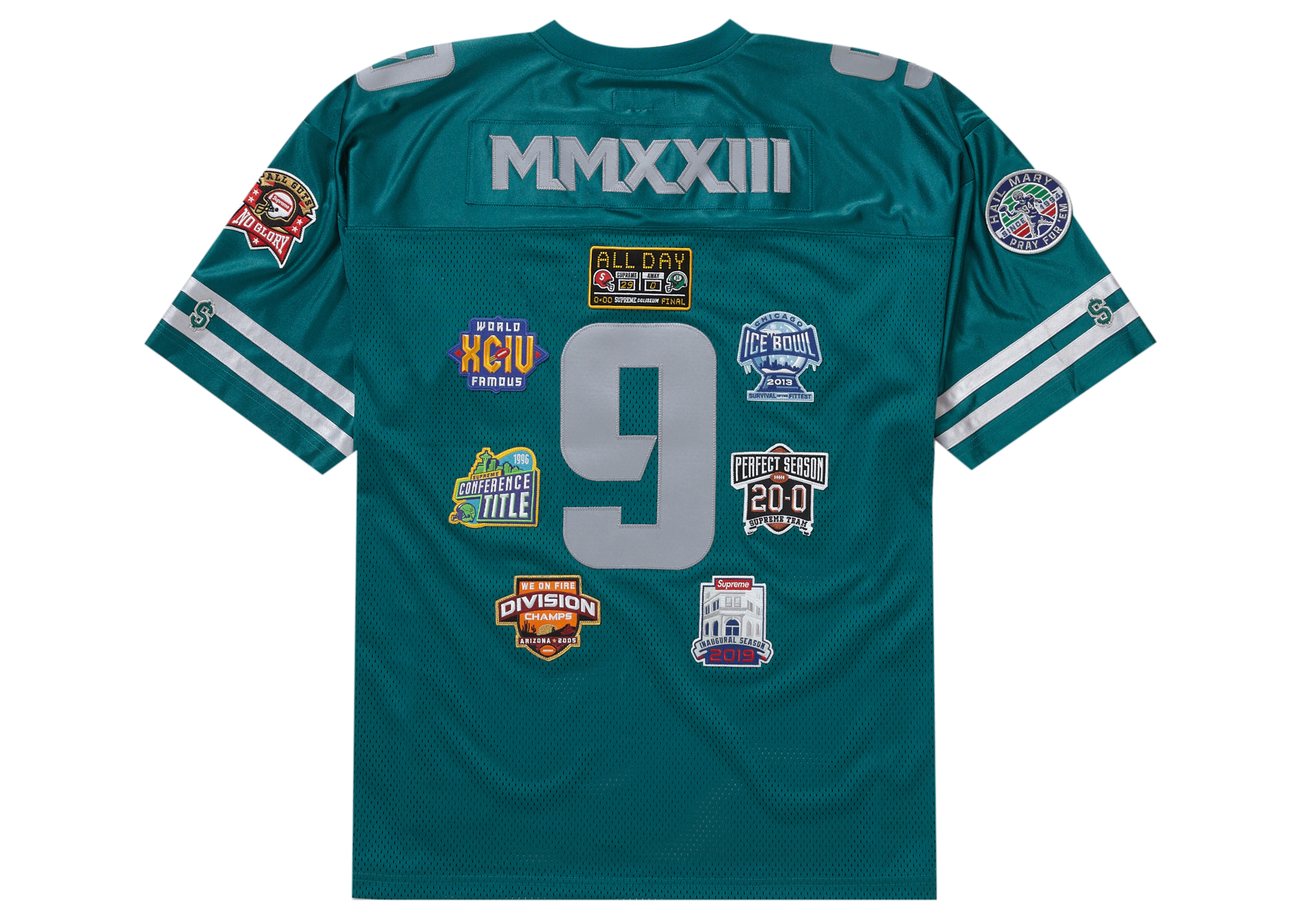 Supreme Championships Embroidered Football Jersey Dark Tealを購入 