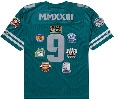 Supreme Championships Embroidered Football Jersey Dark Teal