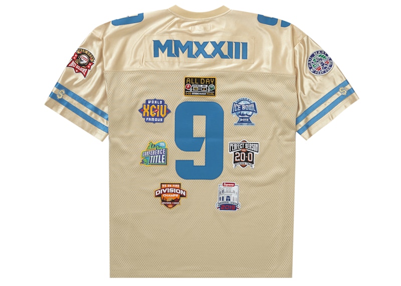 Order Supreme Championships Embroidered Football Jersey Gold