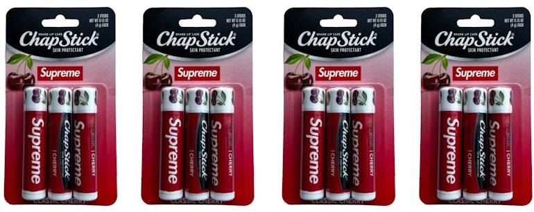 supreme-chap-stick-4x-lot-not-fit-for-human-use-red