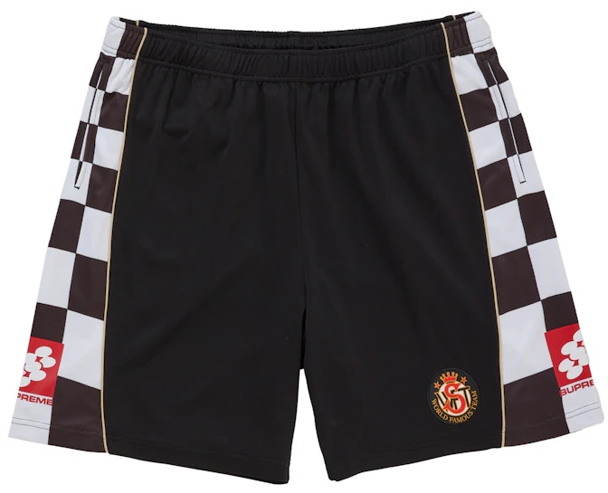 supreme-checkerboard-soccer-short-black
