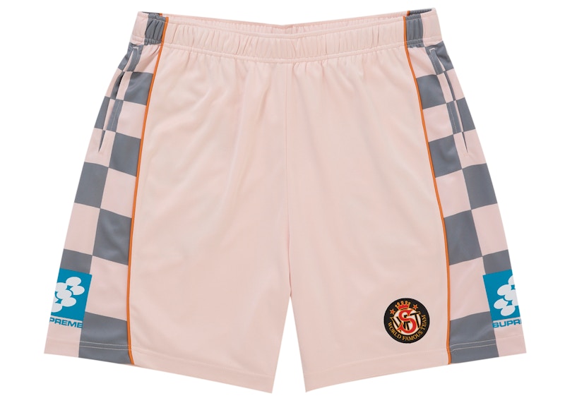 Supreme Checkerboard Soccer Short Pink