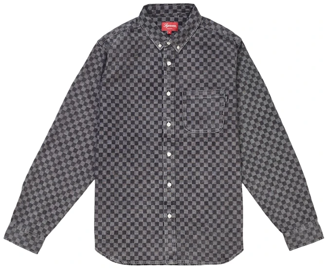 supreme-checkered-denim-shirt-black