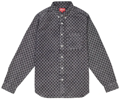 Supreme Kemeja Denim Hitam Corak Kotak-kotak Buy Supreme Kemeja Denim Hitam Corak Kotak-kotak