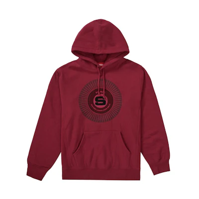 Supreme Chenille Applique Hooded Sweatshirt Dark Magenta