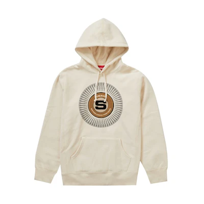 Supreme Chenille Applique Hooded Sweatshirt Natural