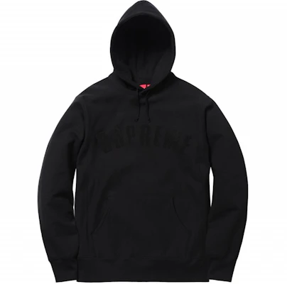 Supreme Chenille Arc Logo Hooded Sweatshirt Black Buy Supreme Chenille Arc Logo Hooded Sweatshirt Black
