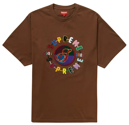 Supreme Chenille Crest S/S Top Brown Buy Supreme Chenille Crest S/S Top Brown