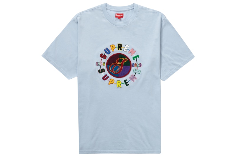 Supreme Chenille Crest S/S Top Light Blue