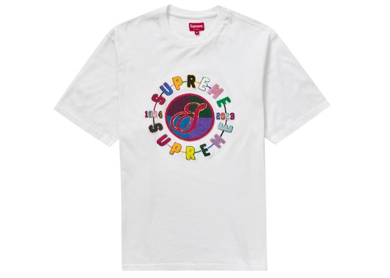 Supreme Chenille Crest S/S Top White