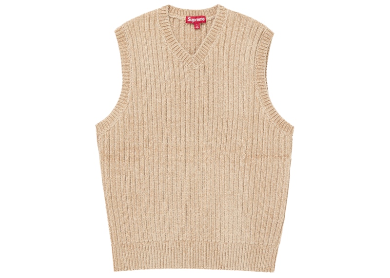 Order シュプリーム シェニール セーター ベスト ベージュ