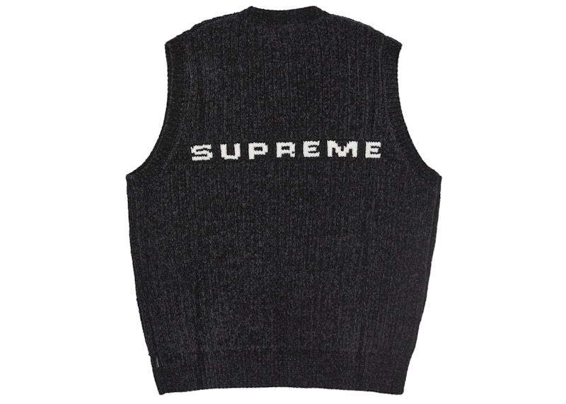 Supreme Chenille Sweater Vest Black