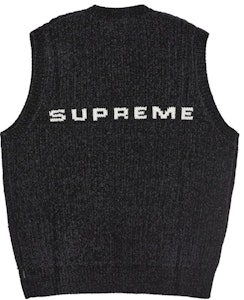 Supreme Chenille Sweater Vest Hitam Buy Supreme Chenille Sweater Vest Hitam