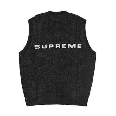 Supreme Chenille Sweater Vest Black