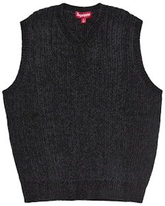 Supreme Chenille Sweater Vest Hitam Order Supreme Chenille Sweater Vest Hitam