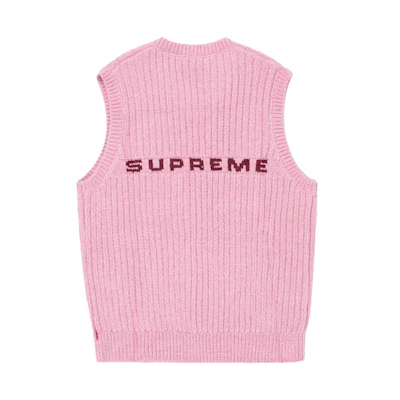 Supreme Chenille Sweater Vest Light Purple