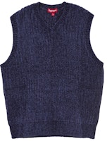 Supreme Chenille Sweater Vest Navy Lelaki Order Supreme Chenille Sweater Vest Navy Lelaki