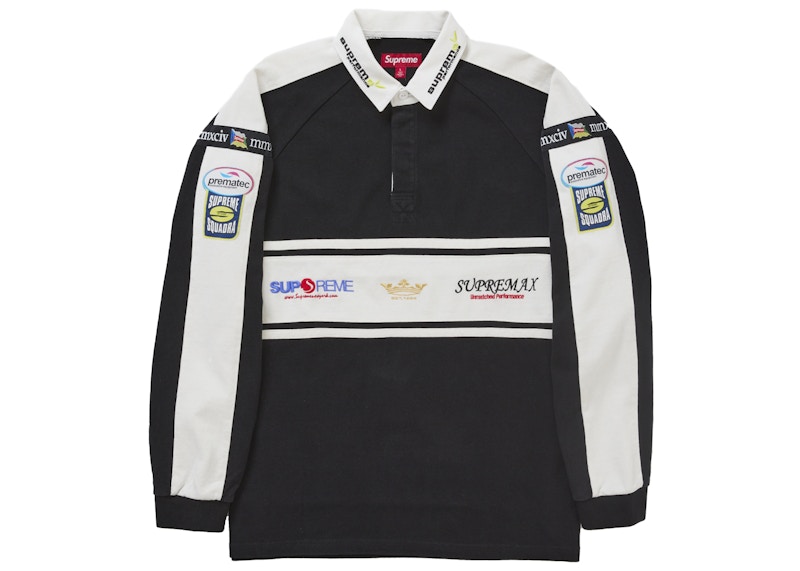 Supreme Chest Stripe Rugby Black