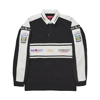 Supreme Chest Stripe Rugby Black