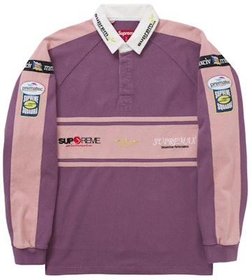 Supreme Chest Stripe Rugby Purple Buy Supreme Chest Stripe Rugby Purple