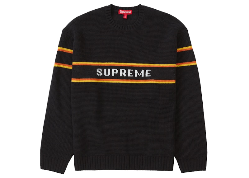 Supreme Chest Stripe Sweater (FW23) Black