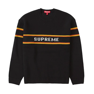 Supreme Chest Stripe Sweater (FW23) Black