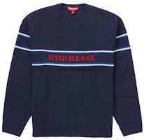 Supreme Chest Stripe Sweater (FW23) Navy