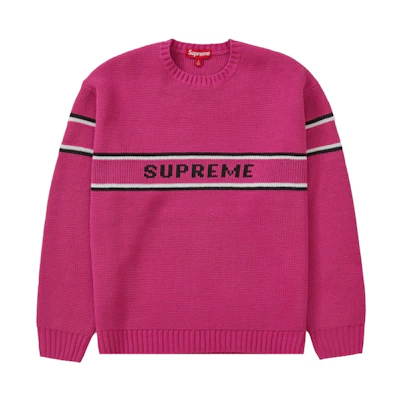 Supreme Chest Stripe Sweater (FW23) Pink