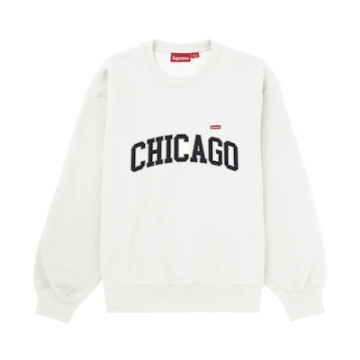 Supreme Chicago Shop Small Box Crewneck White