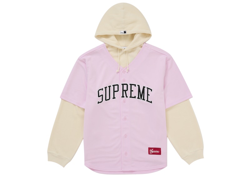 Supreme Chicago White Sox Hooded Baseball Jersey Pink